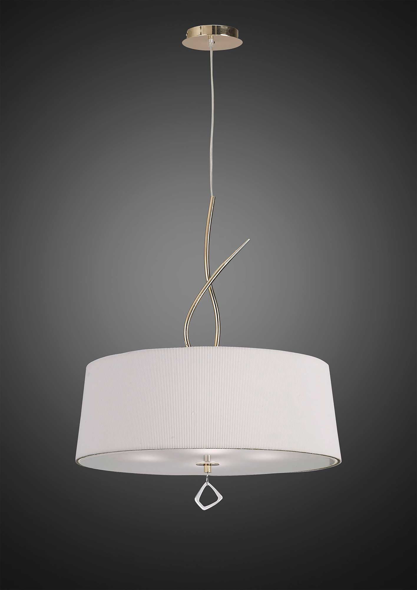 Mara French Gold-Ivory White Ceiling Lights Mantra Single Pendant